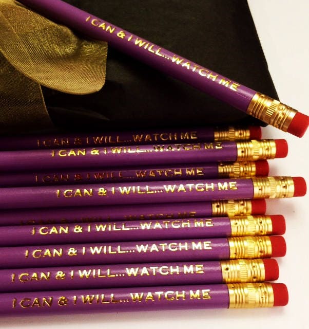 Foil Stamped Pencil Set – Personalized Teacher or Student Name Gift