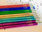Glitter & Hologram Pencils – Fun Engraved Pencil Set for Teachers or Christmas Gifts