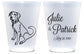 Frosted Wedding Cups – Custom Toast or Reception Drinkware with Monogram