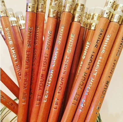 Custom Name Pencils – Set of 12 Engraved Pencils for School or Christmas Gifting