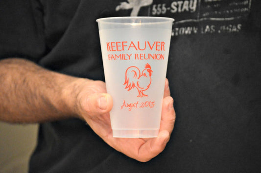 14oz Personalized Frosted Cups – Wedding Guest Favors or Custom Party Cups