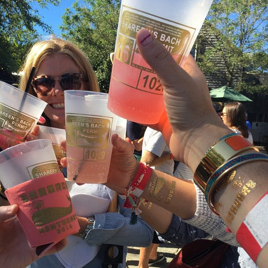 Frosted Wedding Cups – Custom Toast & Bar Cups with Monogram