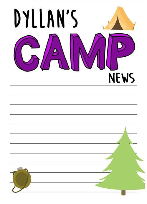 Camper Stationery Set – Envelopes & Notes for Summer Camp or Kids’ Letters