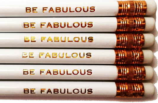 Foil Stamped Pencil Set – Personalized Teacher or Student Name Gift