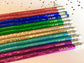Glitter & Hologram Pencils – Fun Engraved Pencil Set for Teachers or Christmas Gifts