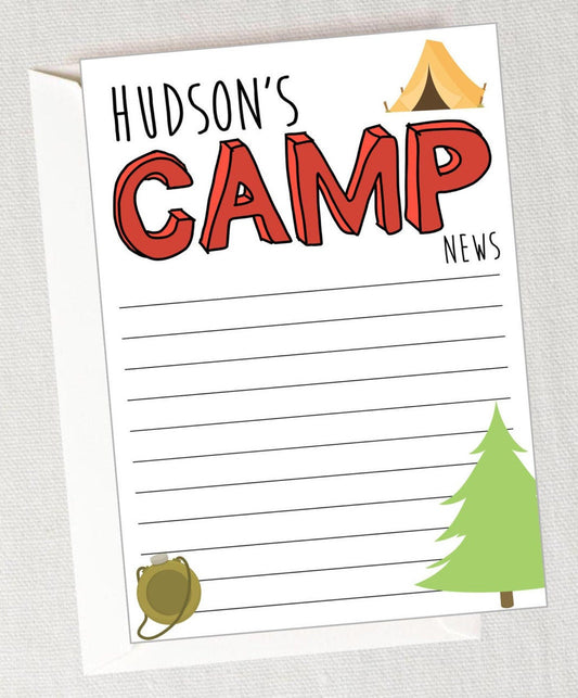 Camper Stationery Set – Envelopes & Notes for Summer Camp or Kids’ Letters