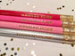 Glitter & Hologram Pencils – Fun Engraved Pencil Set for Teachers or Christmas Gifts