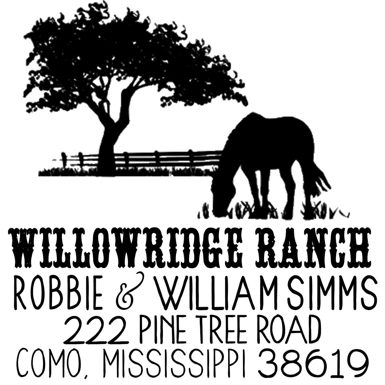 Goat Farm Address Stamp – Personalized Self-Inking Country Style Stamp
