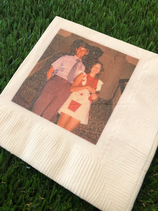 Custom Photo Cocktail Napkins – Full Color Wedding or Party Paper Napkins