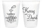 Champagne Tower Frost Flex Party Cups – 16oz Custom Cups for Bridal Shower or Wedding Toast