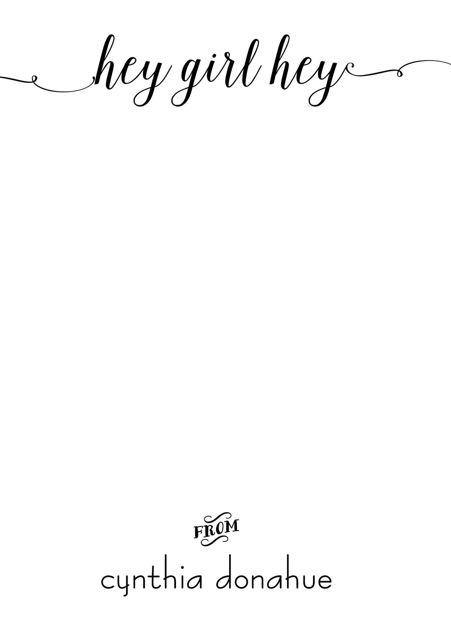 Elegant Script Notepad – Personalized Calligraphy Memo Pad