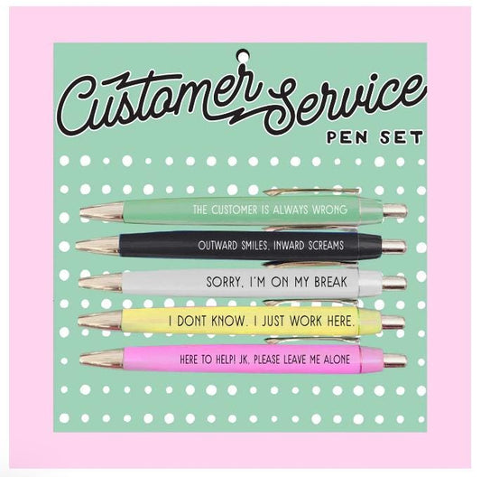 Customer Service Pen Set – Snarky or Sincere Office Gift