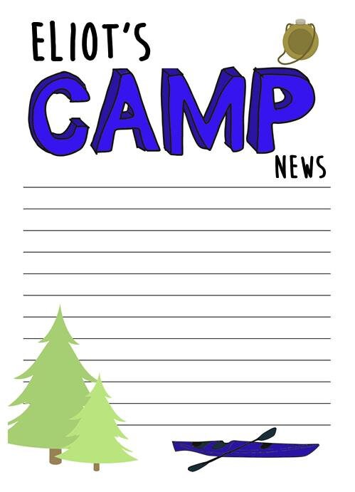 Camp Note Set – Personalized Stationery with Envelopes for Summer Camp