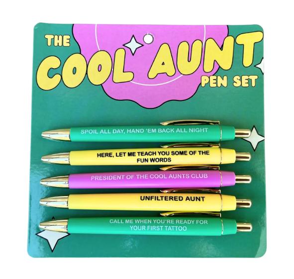 Cool Aunt Pen Set – Funny & Fierce Gift for Your Favorite Relative