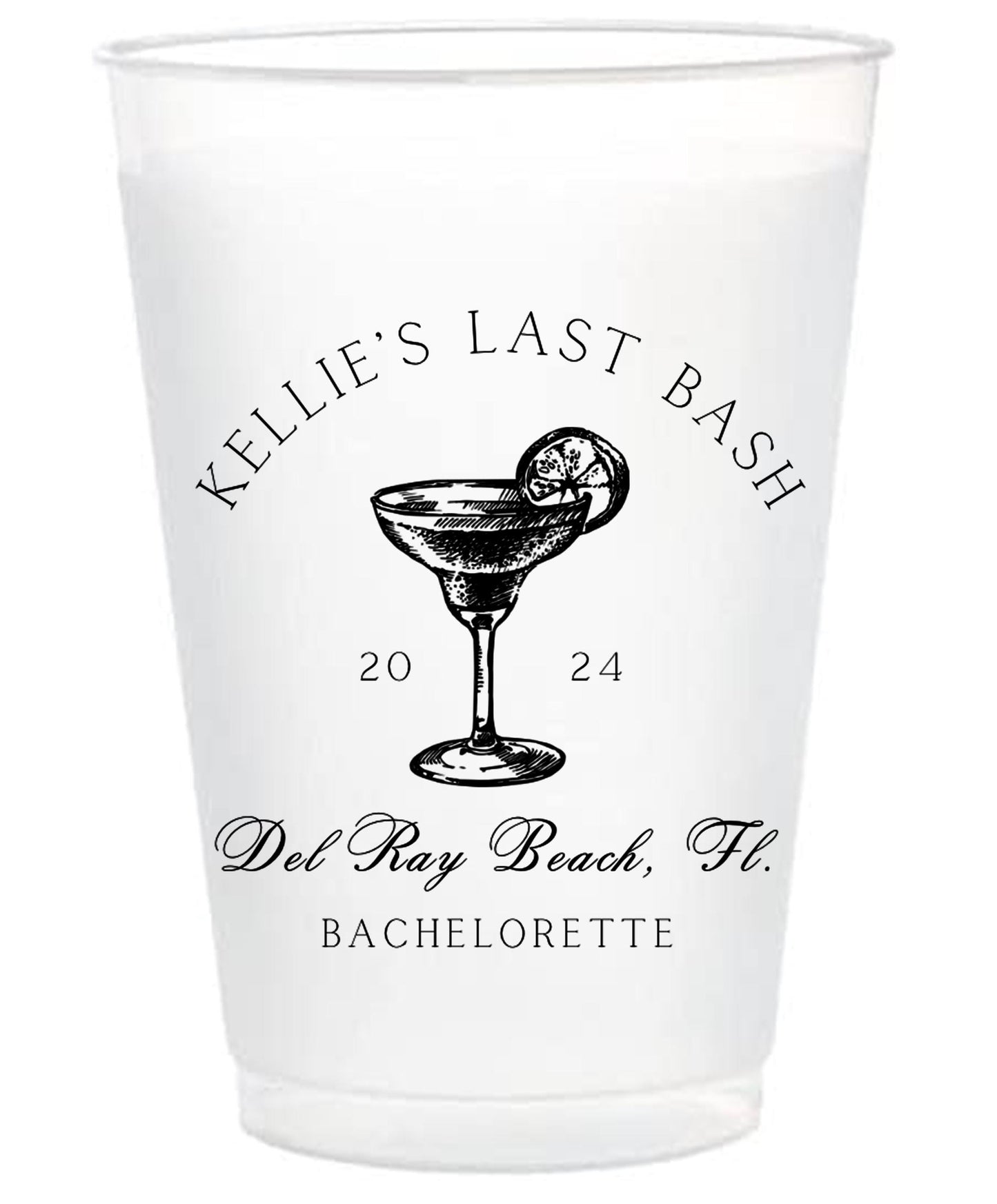 Monogrammed Frost Flex Cups – Personalized Wedding or Shower Drinkware