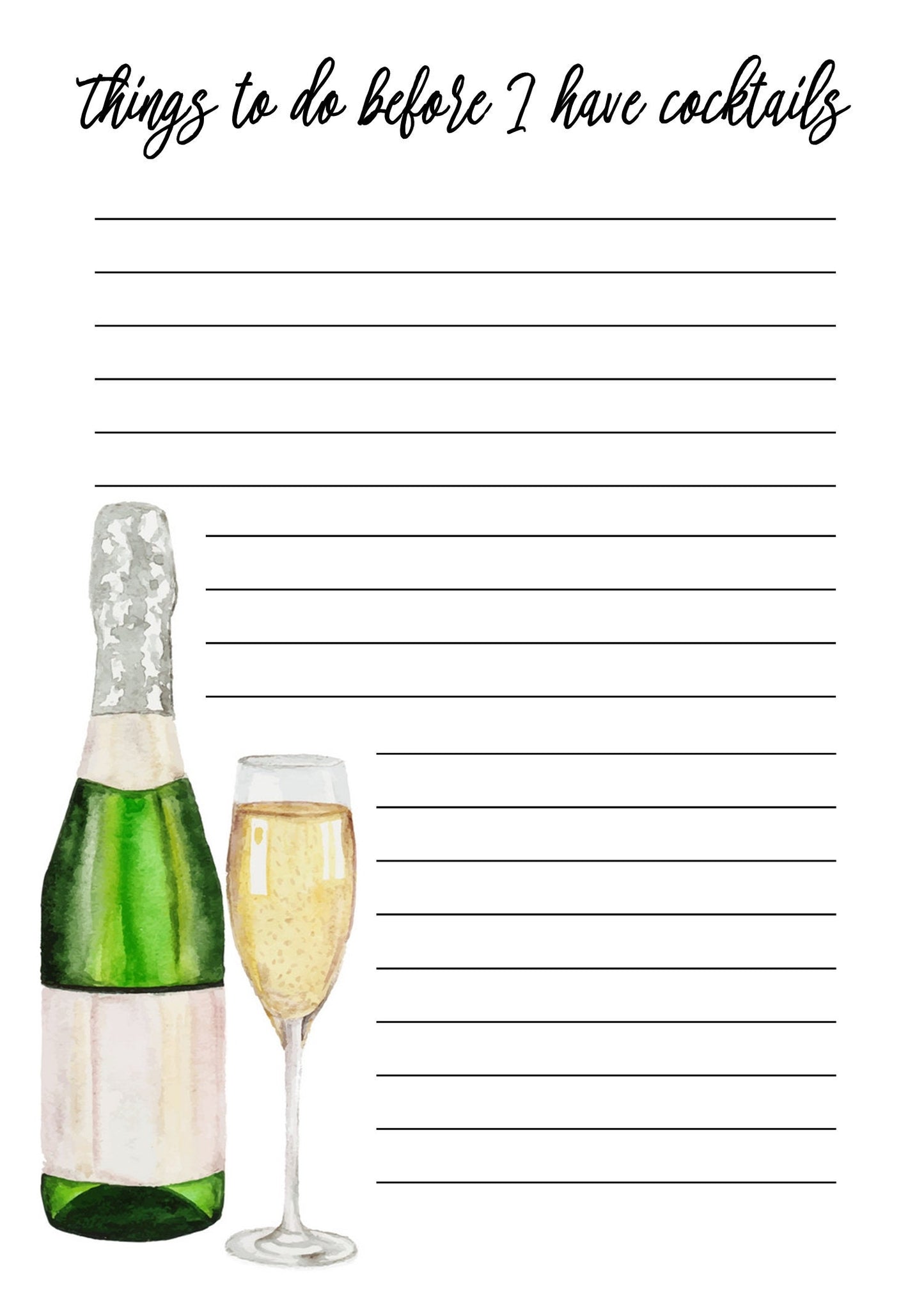 Personalized Brush Script Notepad – Half-Letter Feminine Style