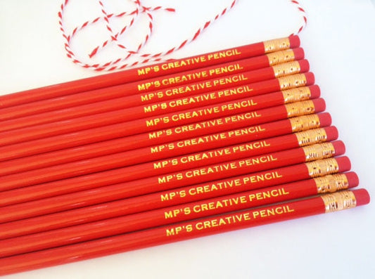 Custom Name Pencils – Set of 15 with Gold Foil for Teachers or Puzzle Fans
