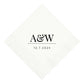 Monogrammed Wedding Napkins – Custom Printed Cocktail or Dinner Party Set
