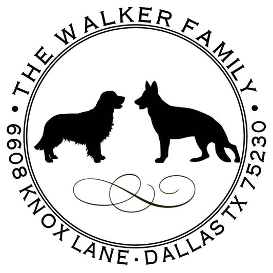 Custom Dog Address Stamp – Self-Inking Stamp for Any Breed, Return or Gift Use