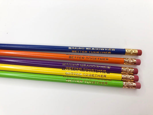 Custom Name Pencils – Set of 15 with Gold Foil for Teachers or Puzzle Fans