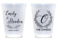 Frosted Monogram Cups – Shatterproof Wedding & Party Drinkware