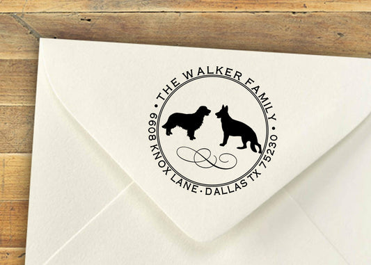 Custom Dog Address Stamp – Self-Inking Stamp for Any Breed, Return or Gift Use
