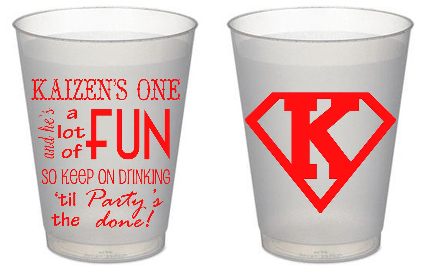 Monogrammed Frost Flex Cups – Personalized Wedding or Shower Drinkware