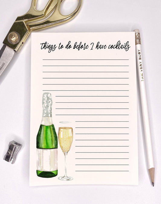 Elegant Script Notepad – Calligraphy Memo Pad with Personalized Lettering