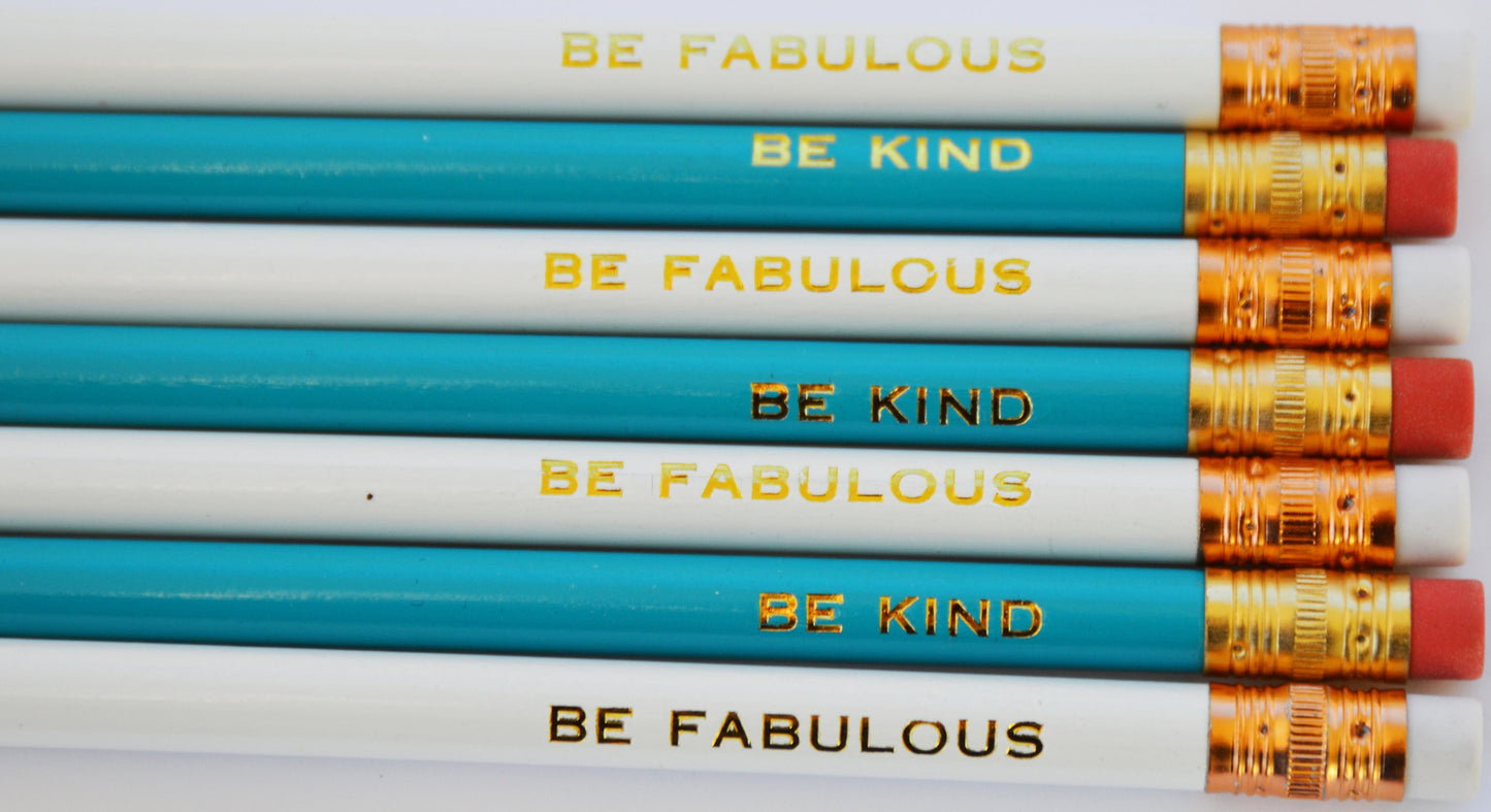 Foil Stamped Pencil Set – Personalized Teacher or Student Name Gift