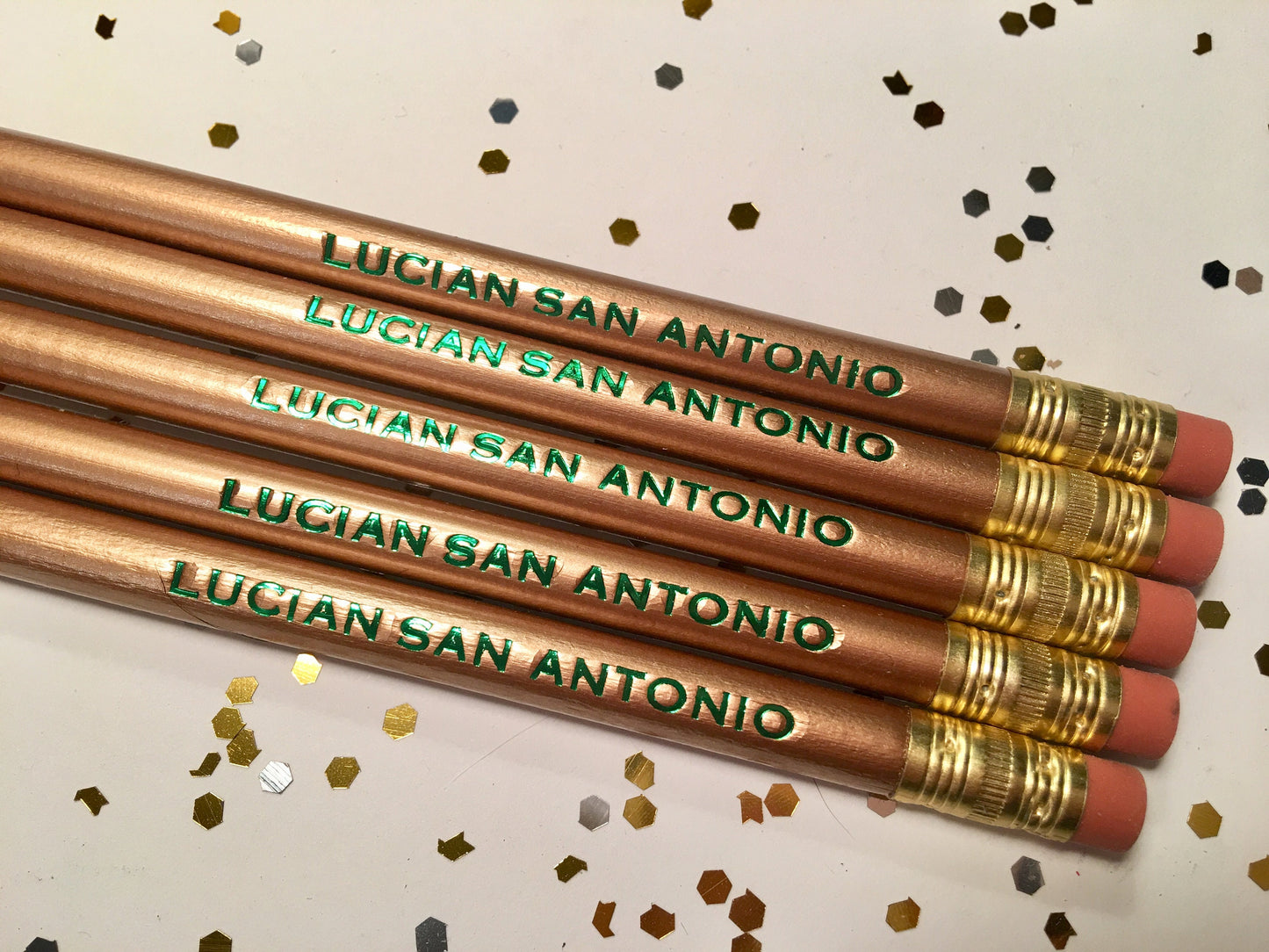 Glitter & Hologram Pencils – Fun Engraved Pencil Set for Teachers or Christmas Gifts