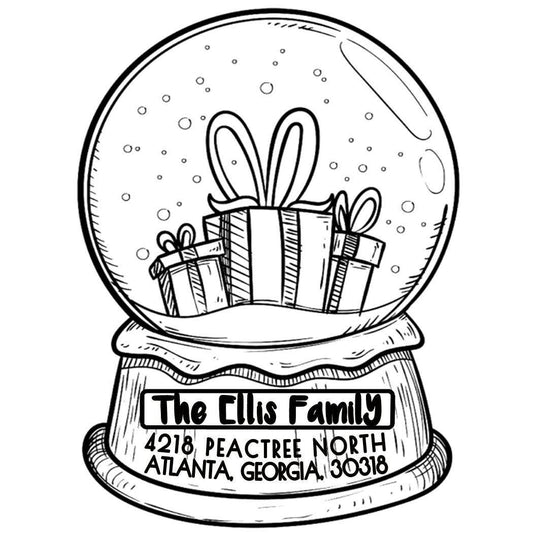 Christmas Return Address Stamp – Personalized Holiday Stamp for Cards & Gifts