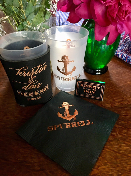 Frosted Wedding Cups – Custom Toast & Bar Cups with Monogram