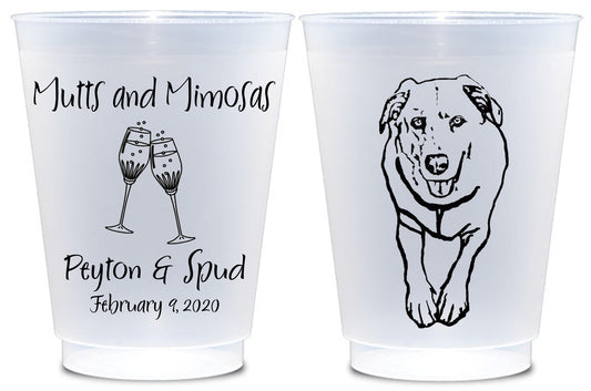 Frosted Wedding Cups – Custom Toast or Reception Drinkware with Monogram