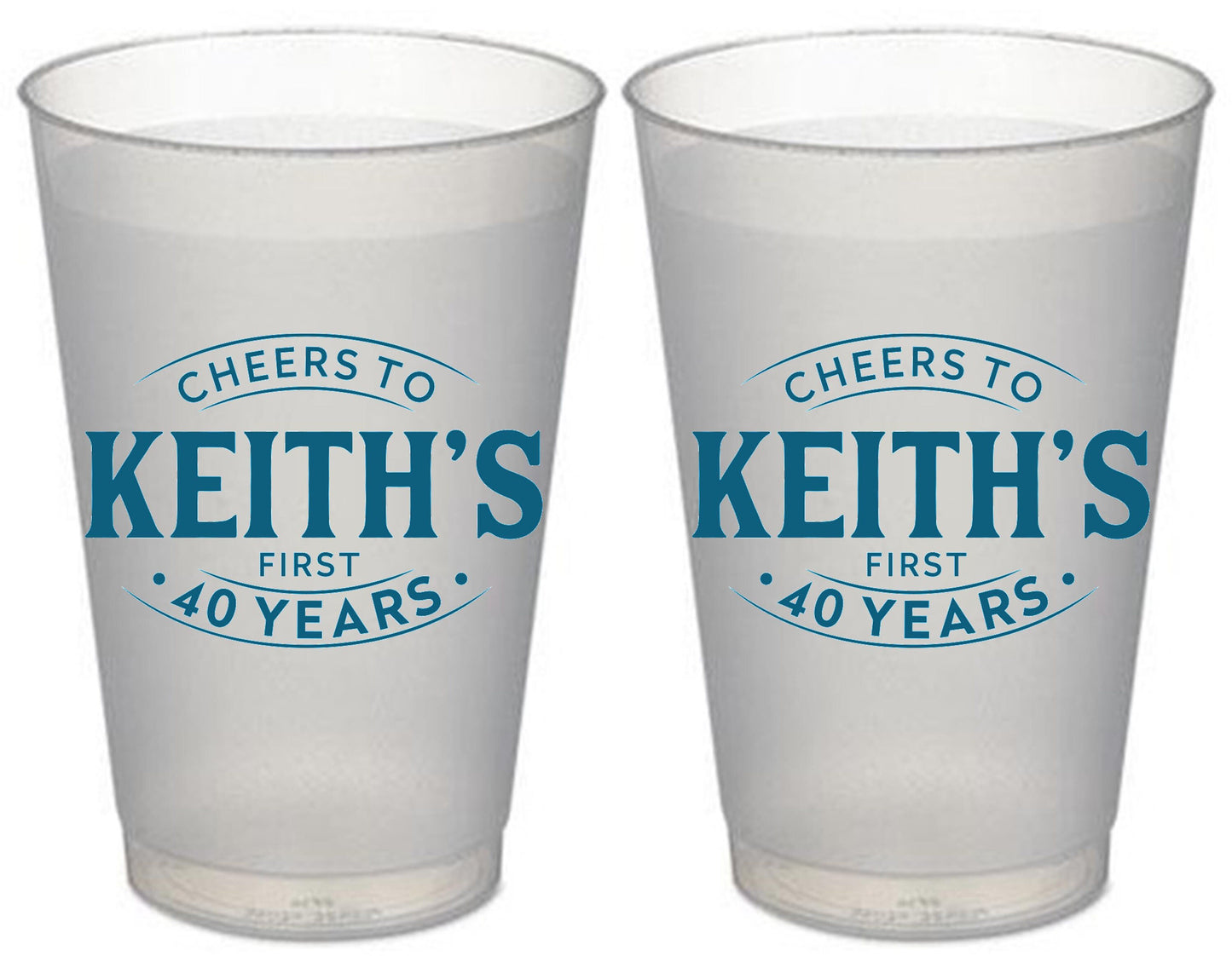 Monogrammed Frost Flex Cups – Personalized Wedding or Shower Drinkware