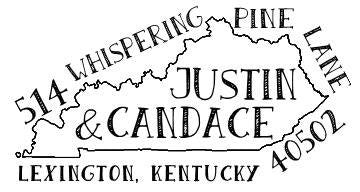 Kentucky State Stamp – Personalized Rubber Address Stamp for Wedding Gifts