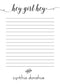 Elegant Script Notepad – Calligraphy Memo Pad with Personalized Lettering