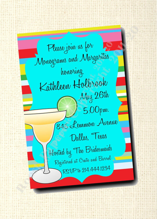 Final Fiesta Invitations – Margarita Theme for Birthdays or Bachelorettes