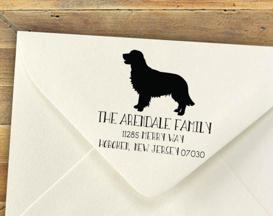 Golden Retriever Stamp – Custom Dog Lover Gift or Return Address Stamp